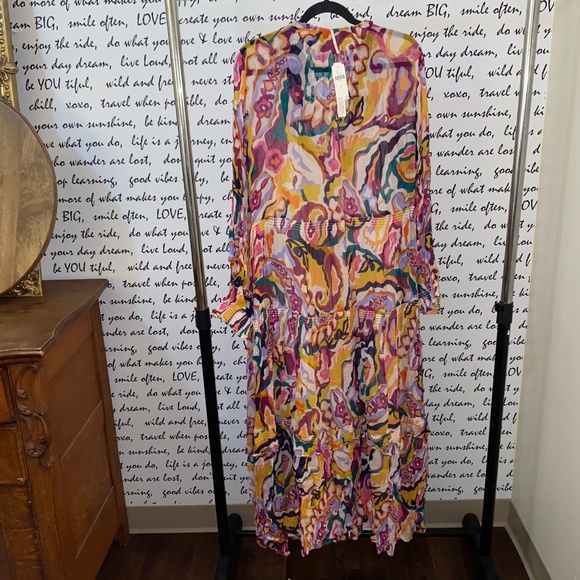 Anthropologie Multicolor Long Sleeve Dress - Picture 8 of 9